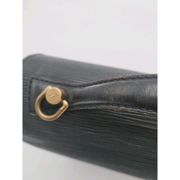 LOUIS VUITTON Epi Monceau 28 HandBag Black Gold A20913 LV AUTHENTIC M52122 NoKey - Picture 9 of 16